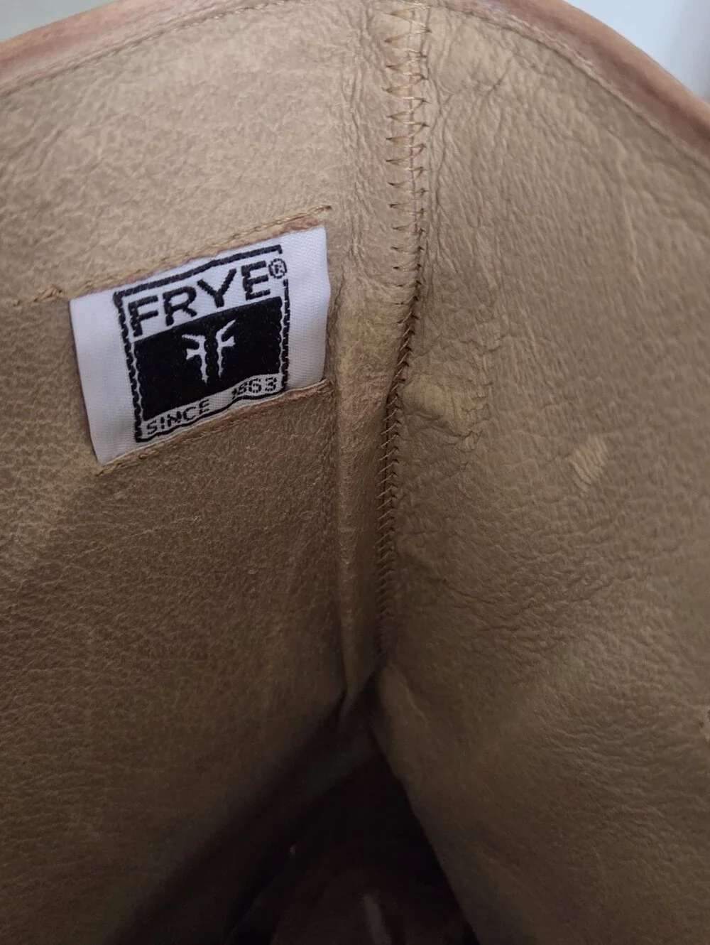 Frye Paige  Tan Over-the-Knee Leather Boots